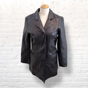 Vintage Dark Brown Soft Leather Jacket
